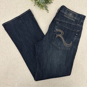 Rock and Republic Women's Kasandra R Crystal Kurt Boot Cut Blue Jeans Size 32